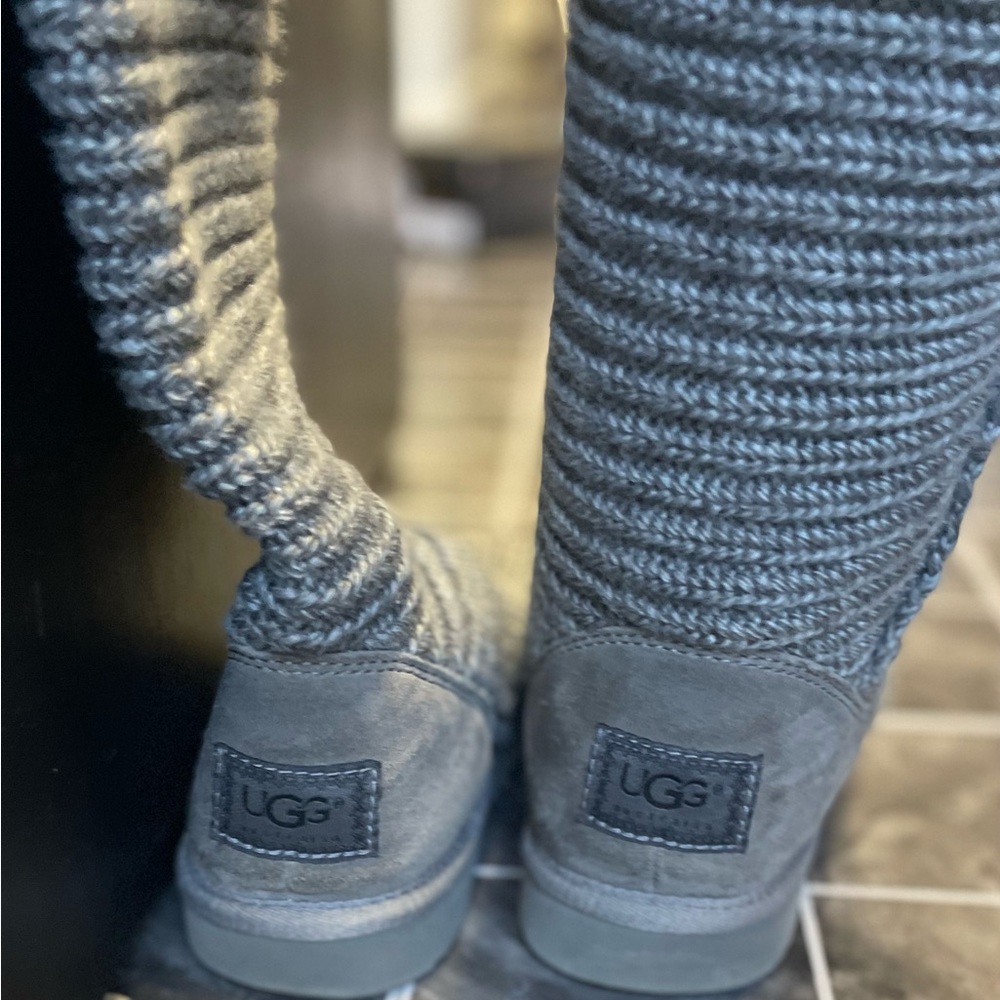 UGG Charcoal Knit Button Boots - Picture 10 of 16